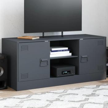 Mueble TV acero 99x39x44 cm Antracita