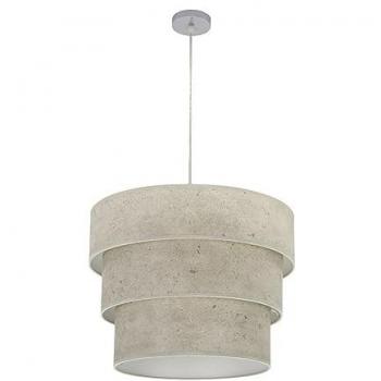 Colgante Triple Smile 3 luces E27 Cromo/Cemento Gris 50x50 cm