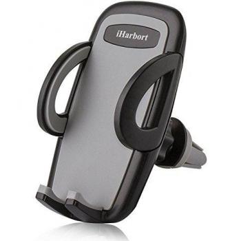 iHarbort® Portable del Soporte móvil Coche Sostenedor del Montaje de Ventilación de Aire / Soporte / Cuna Para Tods Los Teléfono Inteligente iPhone 6S / 6/6 Plus / 5S / 5C / SE Galaxy Note Samsung Galaxy 3 4 S5 / S6 / S6 Edge / S7 / Edge y othes, Negr