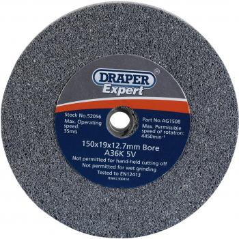 Draper 52061 AG150B muela de rectificar tipo Expert 60 G 150 mm x 19 mm