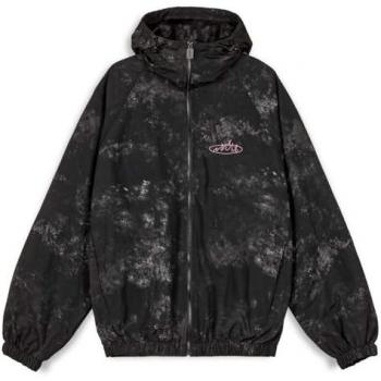 Chaqueta Grimey Track Jacket para hombre en color negro con diseño Melted Stone Tie And Dye Vintage, estilo retro, fabricada en material ligero y transpirable, ideal para actividades deportivas y casuales, colección FW23