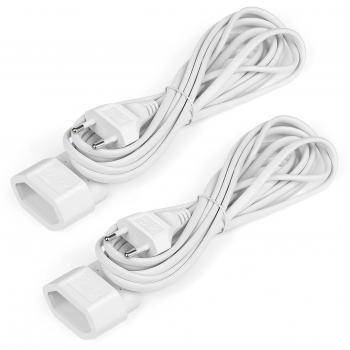 SIMBR Alargador Eléctrico de 3m Cable de Corriente  IP20  H03VV Combinación de 2 Unidades de 3m