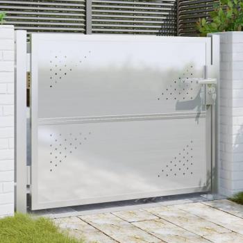 vidaXL Garden Gate 100x75 cm Stainless Steel