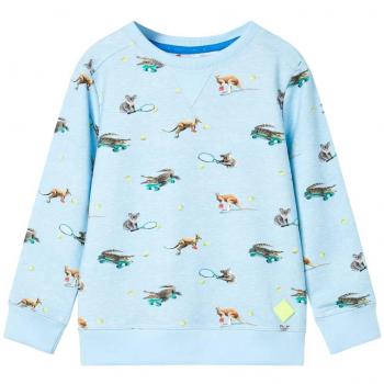Sudadera infantil azul claro mélange 140