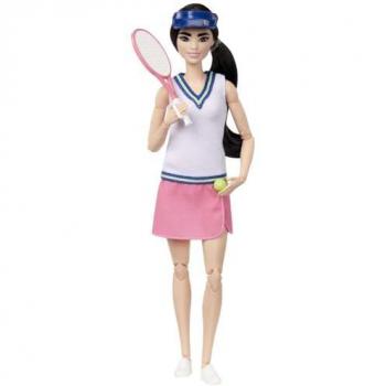 Barbie Muñeca Tenista con Raqueta y Bola