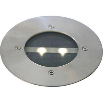 Foco de suelo LED solar IP44 Tiny - Acero cilíndrico, incluye LED Max. 1 x 0.4 Watt