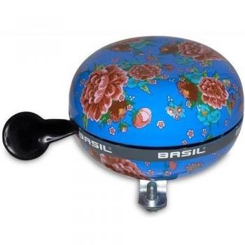 Basil - Timbre para bicicleta, diseño floral azul Diva azul Talla:8 cm
