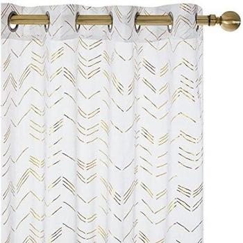 Amazon Brand - Umi Cortinas Habitacion Salon Visillos Translucidas Modernas 2 Piezas Blancas 140x180cm