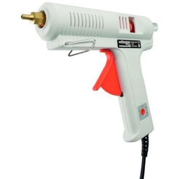 Pistola de Encolar Pro 150W 230V WORGRIP, potencia de 150W, voltaje de 230V, diseño profesional para uso intensivo, incluye boquilla intercambiable y sistema de calentamiento rápido