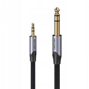 Cable de Audio Estéreo Vention BAUHI - Jack 3.5mm a Jack 6.3mm, 3 metros, color Gris