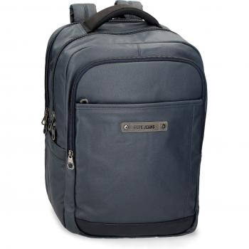 Mochila adaptable porta ordenador y tablet 15,6 Pepe Jeans Hatfield azul marino doble compartimento