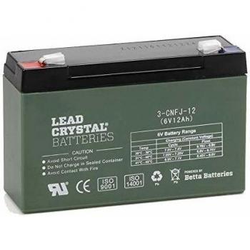 Batería de cristal de plomo 3-CNFJ-12 6V 12Ah F6.35