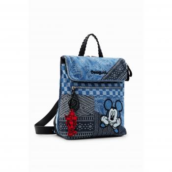 Mochila Desigual Azul Denim con Detalle Fantasía