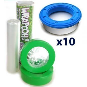 Wrapooh - Film para papelera de pañales Compatible con Angelcare Equivale a 10 cintas de recambio estándar 80% más barato Ahorre respetando el medio ambiente