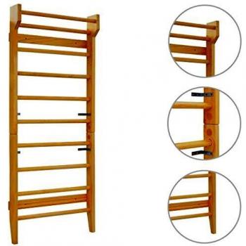vidaXL Espaldera de Madera 80x15.8x195cm Accesorios Gimnasia Deportes Infantil Robusta Duradera Fijación Pared Segura Materiales Montaje Incluidos