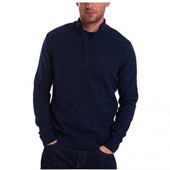 Barbour Tisbury Half Zip Mens Sweatshirt - Navy - Size L - Male