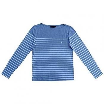 Ralph Lauren - Jersey para mujer, diseño de rayas horizontales gris/blanco S