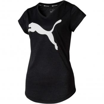 Puma Heather Cat tee Camiseta, Mujer, Negro Black, L