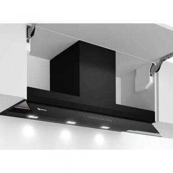 Balay 3BD997GN Campana Decorativa Integrable, 90cm, Cristal Negro, 750 m³/h, 63 dB, 4 Niveles de Potencia