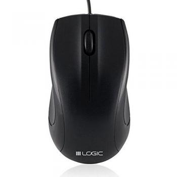 Ratón óptico Logic LM-12 Negro 1000 dpi USB