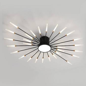 LEDBOX Lámpara Fireworks Led 28W+4W Ø105cm CCT Antracita + Mando 3000-4000-6000K