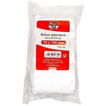 Fixo Pack 50063600－Pack de 100 bolsas autocierre, 70 x 100 mm