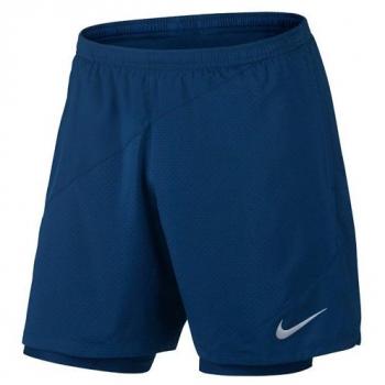 'Nike M NK Flex 2 in1 7 in distance de 2 en 1 7 Pantalones Cortos Para Correr, häher Azul, L