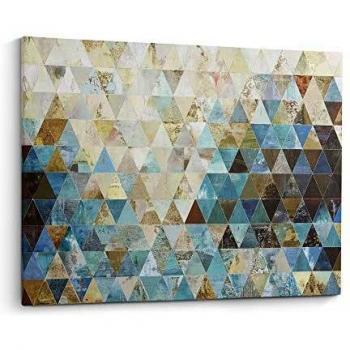 Kave Home - Lienzo UDO Multicolor Rectangular 80 x 100 cm