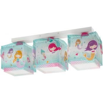 Plafón de techo 3 luces infantil Mermaids Sirenas