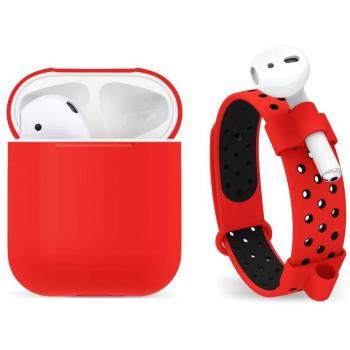 FRTMA Compatible with AirPods Silicone Case, Adjustable Anti-Lost Watch Band & Holder Compatible AirPods Headphone