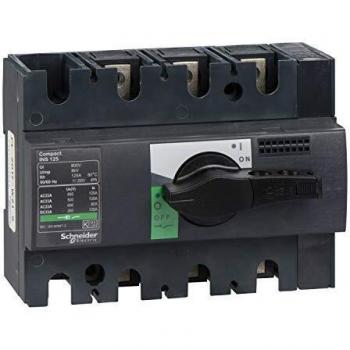 Schneider Electric 28910 Compact INS125 Interruptor-Seccionador, 3 Polos, 125A, 62.5mm x 135mm x 100mm