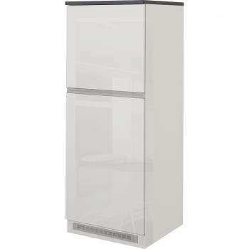 Mueble cubre frigorífico empotrado KOCHSTATION KS-Sole, 60 cm de ancho, Niche 56,8/53/90 cm, blanco alto brillo