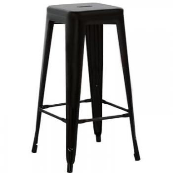Taburete Industrial Fuerte Negro 43x43x77cm Thinia Home