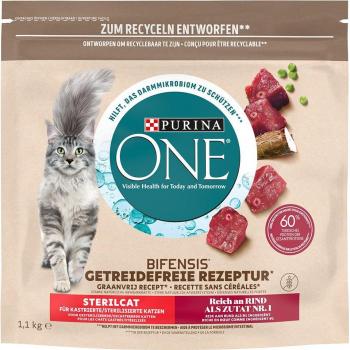 Purina ONE Grain Free Gatos Esterilizados con Carne de Vacuno - 1,1 kg
