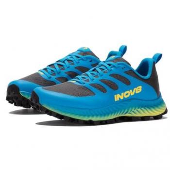 Inov8 MudTalon Wide Fit Zapatillas de Trail Running Anchas azul negro amarillo - 44.5