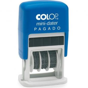 Sello Fechador Automático Colop S160 L1 Pagado con Fecha de 4mm