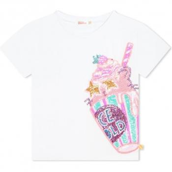Camiseta de niña Billieblush 100% algodón de manga corta U20065