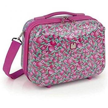 Gabol - Cherry | Neceseres de Viaje Duros de 35 x 28 x 18 cm con Capacidad para 12 L de Estampado Floral