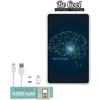 Becool® - Batería Externa Power Bank 4000 mah + Gratis 1 cable USB-MicroUsb