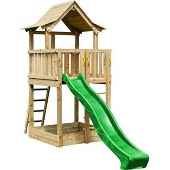 | MASGAMES | Torre Pagoda con tobogán | Plataforma 120 cm altura | con anclajes | Uso doméstico |