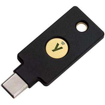 YubiKey 5C NFC - Seguridad clave USB-C y NFC, compatible con múltiples plataformas, resistente al agua y a golpes, autenticación de dos factores (2FA), soporte para FIDO2 y WebAuthn