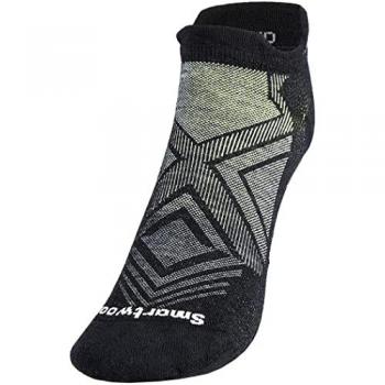 Smartwool Calcetines Run Zero Cushion Tobilleros Bajos Negros Verdes XL Unisex Adulto