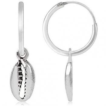 Córdoba Jewels | Pendientes en plata de ley 925 con diseño Arito Conchas Silver