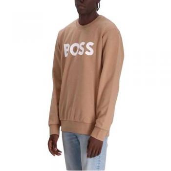 BOSS Soleri Classic Crewneck Sweatshirt for Men - Beige - Size L