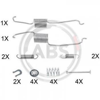 Kit de accesorios, zapatas de freno A.B.S. 0853Q para TOYOTA HILUX 6 y HILUX 3 Pick-up