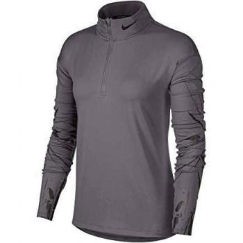 NIKE W Nk Elmnt Top Hz Flsh Gx Camiseta De Manga Larga, Mujer, Gunsmoke/Reflect Black, M