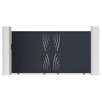 Pack puerta corredera 3m Veleta 300x180 cm + 2 postes H.190 cm