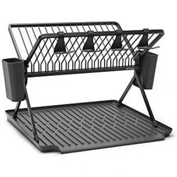 Brabantia Escurreplatos Plegable Grande - Gris Oscuro
