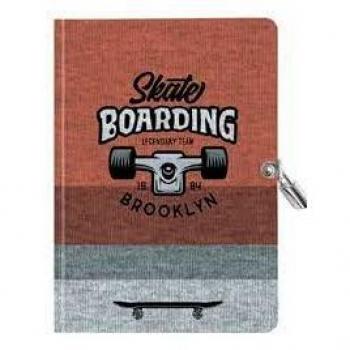Diario Con Candado para Skaters Riders - Pergamino