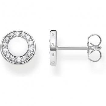 Pendientes de plata Thomas Sabo con incrustaciones de piedras blancas H2061-051-14
